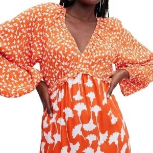 DVF for Target Ginkgo cherry tomato V-neck maxi dress